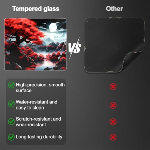 Glass Mousepad, Hard Surface Gaming Mouse Pads, Mousepad Gaming, Glasspad - Image 4
