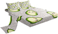 Erosebridal Avocado Sheet Set for Kids Boys Girls Green Kawaii Yellow Avocado Bed Sheet Set Queen Size Cartoon Avocado Decor, 1 Fitted Sheet, 1Fruits Food Flat Sheet, 2 Cute Pillowcases by Erosebridal