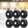 WILLED Under Cabinet Lighting Wireless,Rechargeable Puck Lights with Remote Control,Battery Tap Light Stick On,3 Colors and Timer Function LED Lights for Kitchen,Cabinet,Counter,Closet,Shelf,6 Pack by WILLED