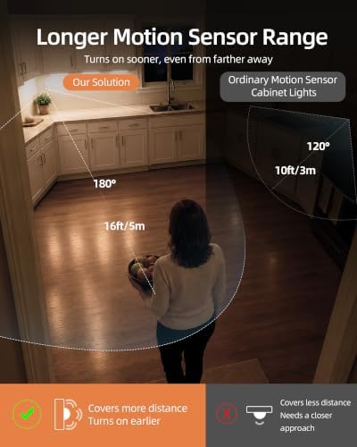 EZVALO RGB Under Cabinet Lights with Remote, Rechargeable Motion Sensor Kitchen Lights, 3-Pack 12 Inch LED Light Bars, 5000mAh Controller, Timer, Dimmable for Kitchen, Display Case, Shelf, Home Bar - Image 4
