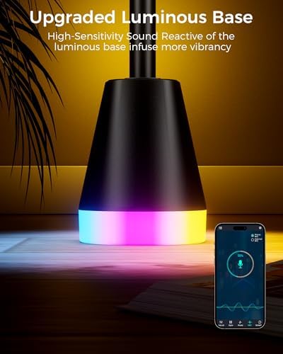 2 Pack Corner Floor Lamp, Smart RGB LED 60 Inch Standing Lamp with 344 LEDs, App & Remote Control, 16 Million Colors & Music Sync for Bedroom, Gaming Room, Home Decor, Modern Ambient Lighting - Image 2