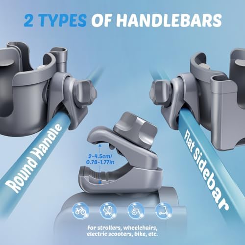 2-Pack Cup Holder for Walker: Wheelchair Cup Holder for Seniors and Adults - Image 5