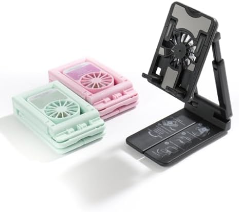 Cell Phone Stand with Phone Cooler, Desktop Phone Live Streaming Solution with Phone Cooling Fan, Height Adjustable Phone Cooler Stand with Colorful RGB Lights for Gaming () - Image 4