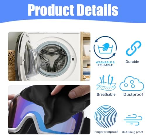 Microfiber Drawstring Bags, Multi-Size Soft Protective Pouches for Shoes, Ski Goggles, Sunglasses, Handbags & Camera Lenses - Image 6