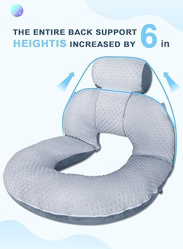 INSEN Reading Pillow, Back Pillow for Sitting in Bed and Couch, Gaming Pillow for Adults, Sit Up Support for Bed - Image 3