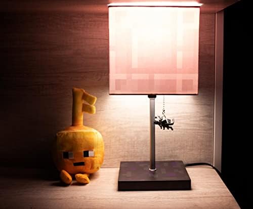 Minecraft Nether Portal Desk Lamp with Ender Dragon Pull | Nightstand Table Lamp with LED Mood Light for Bedroom, Desk, Living Room, Playroom | Home Decor Kids Room Essentials | Video Game Gifts - Image 6