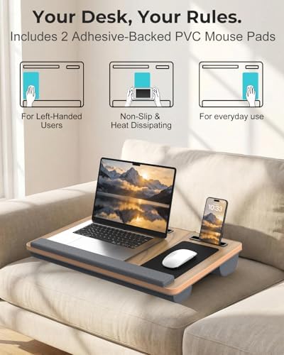 Potuopy Laptop Lap Desk, Portable Bed Table Tray for Laptop Fit 17" Laptops - Image 2