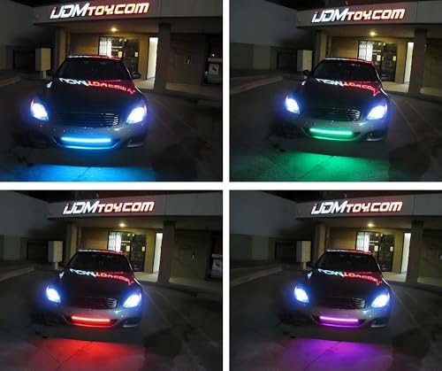 iJDMTOY 20 inches 48-LED RGB 7-Color LED Knight Rider Scanner Lighting Bars Compatible with Car Truck SUV Interior or Exterior Decoration - Image 4