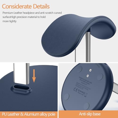 Hiwe Headphone Stand with Wireless Charger, Headset Holder for Desktop - Image 2