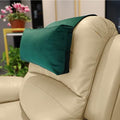 Non-Slip Head Pillow for Recliners - Neck Support Cushion with Velvet Cover for Pain Relief at Home, Office and Travel (Green) by AmazeCov