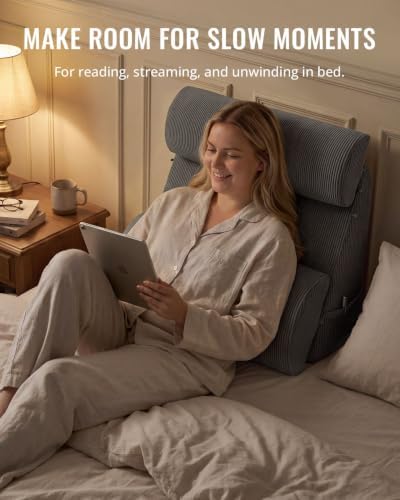 Blissful Diary Reading Pillow with Adjustable Neck & Lumbar Support, 21" - Image 5