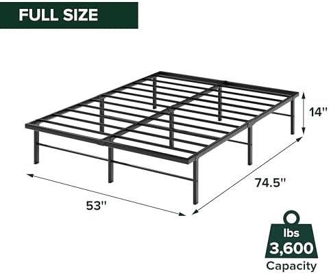 Zinus Rumi Heavy Duty Metal Platform Bed Frame, RGB LED Lights, Full - Image 2