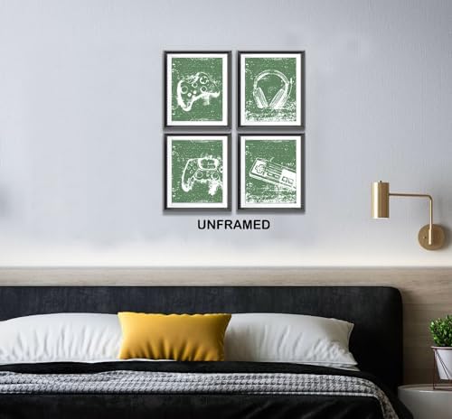 Retro Video Game Gaming Poster Prints for Home Boys Room Playroom Decor,Black And White Video Game Decorations Prints Wall Art Unframed 4pcs 8x10inches,Gift for Gamer Boys Gaming Love (8×10 inc) - Image 4