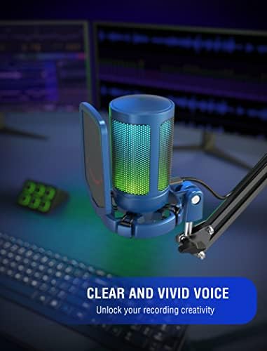 FIFINE AmpliGame A6VB USB Condenser Gaming Mic with RGB for PS5 Streaming - Image 6
