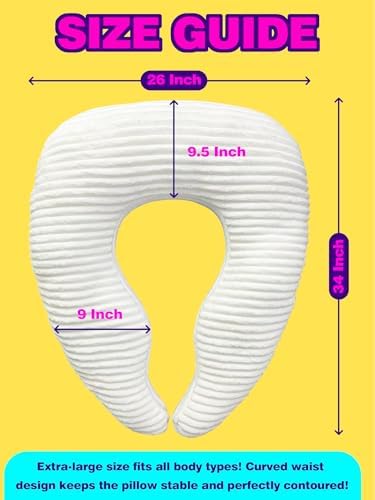 Crochet Pillow for Lap Support Lap Pillow for Gaming White - Image 2