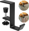 No Drill Under Desk Headphone Hanger, Clamp-On Desk Edge Hook for Headphones & Bags, Universal Desk Organizer Hook for Office, Home & School by Unknown