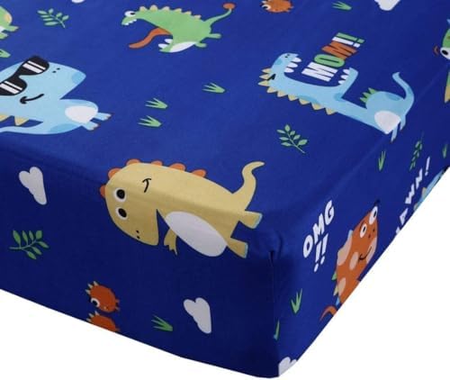 SDIII 4 Pieces Cute Dinosaur Sheets Set Full, Soft Microfiber Dinosaur Sheets Full Size, Dino Bed Sheet for Boys Girls Kids and Teens for All Season - Image 3