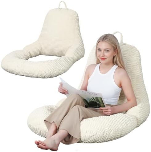 Reading Pillow for Bed, Backrest Pillow with Arms for Adult by OutdoorFurnitureAccessories