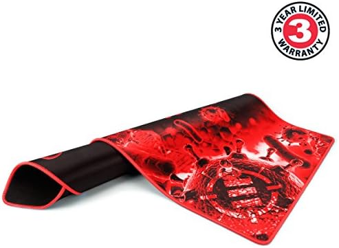 ENHANCE Extended Large Gaming Mouse Pad - XL Mouse Mat (31.5" x 13.75") Anti-Fray Stitching for Professional eSports with Low-Friction Tracking Surface and Non-Slip Backing - Red - Image 3