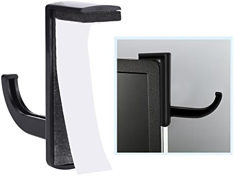 Mudder 4 Pack Headphone Hanger Hook for Monitor, Adhesive Mount, Black - Image 3