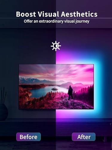 KANTUTOE TV LED Backlight, 9.84ft LED Lights for 32-43in TV, RGB TV Lights Behind with Music Sync Bluetooth APP and Remote Control Strip Light USB Powered for Bedroom Home Decor - Image 4