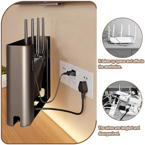 WiFi Router Shelf wall Mount,WiFi Box Hider,in wall Media Box,Grey - Image 4