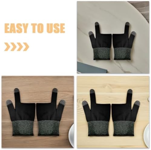 GALPADA 4 Pairs Touchscreen Finger Sleeves for Gaming Breathable Knit Finger Gaming Gloves with Grip for Mobile Cycling Climbing Billiards Elastic Snug Fit - Image 5