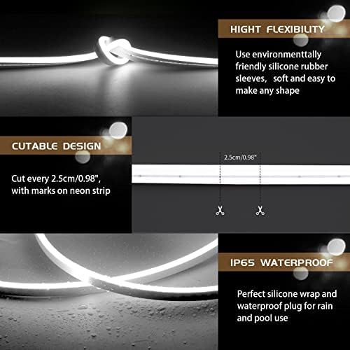 32.8FT/2PCS/10M/White Neon Light Strip - Flexible and Waterproof LED Rope Light with Installation Accessories for Indoor & Outdoor Decoration【Adapter Not Included】 OWO - Image 3