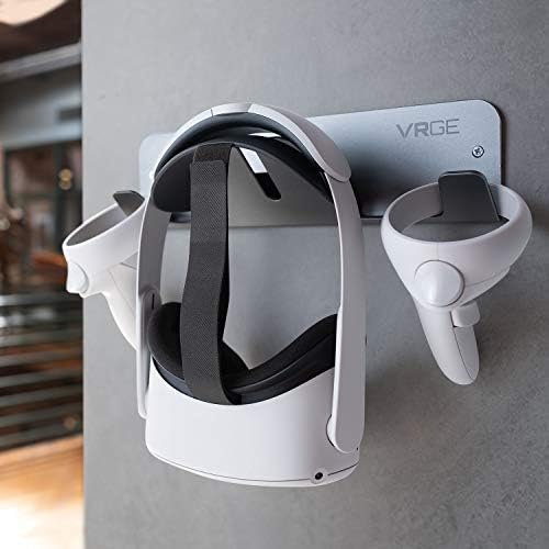 VRGE VR Wall Mount Storage Stand Hook - for Meta/Oculus Quest 3/2 - Rift-S - HTC Vive Pro - PS5 VR2 - Valve Index and Mixed Reality Headsets - Image 2