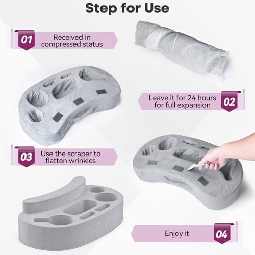 LVVIL Couch Cup Holder Pillow Tray with 6 Slots, Gaming Pillow Couch Cupholder Tray with Armrest Cushion, Couch Caddy & Buddy with Drink, Controller, Remote, Phone Holder, Gaming Snack Holder - Image 6