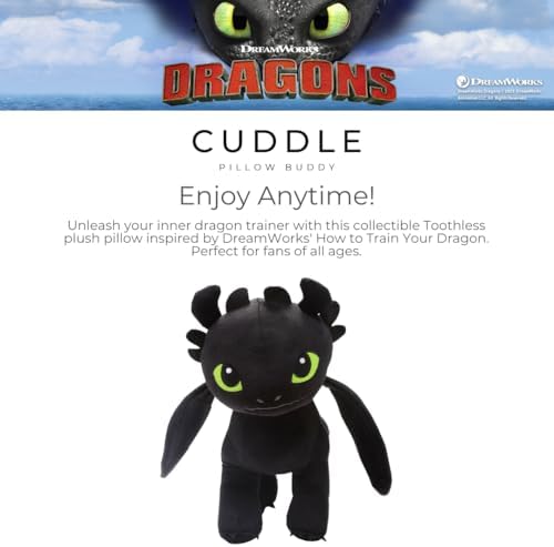 How To Train Your Dragon Toothless Bedding Super Soft Cozy Cuddle Pillow Buddy, (Officially Licensed Product) By Franco Collectibles - Image 3