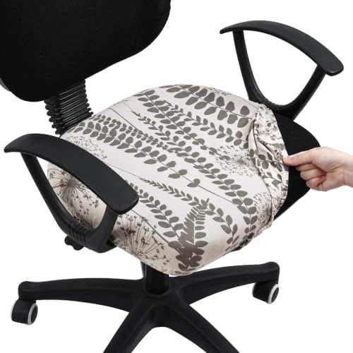 Smiry Stretch Printed Office Computer Desk Chair Seat Covers | Stretch Fit, Soft Fabric Universal Rotating Chair Cover, Washable Removable, Anti-Dust Seat Cushion Protector by Smiry