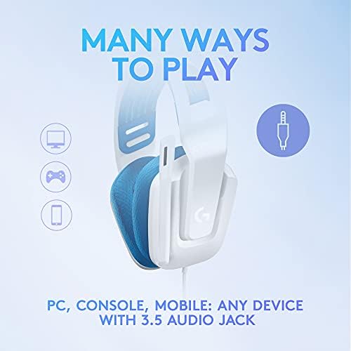 Logitech G335 Wired Gaming Headset with Flip to Mute Microphone - White - Image 3