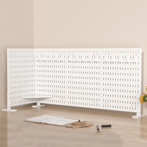 Pegboard Wall Organizer Panels.Clamp Desk with, No Drilling Required, 120 x 40 cm, Stylish Desk Shelf for Home Office & Gaming, Perfect Desk Accessory for Enhanced Productivity by Unknown
