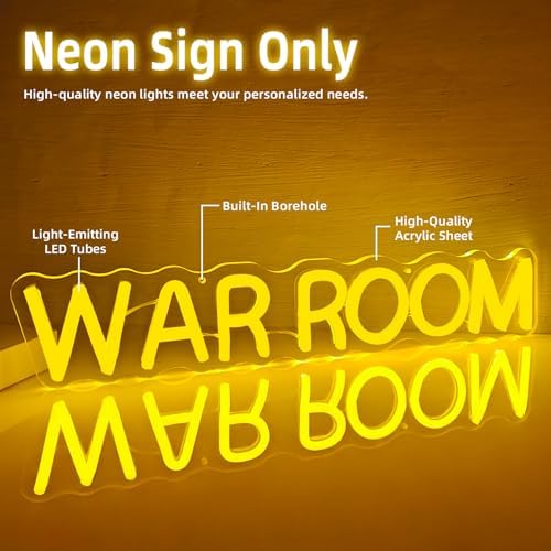 War Room Neon Sign Game Room Wall Art LED Sign for Man Cve Dimmable Pray Neon Light for Wall Decor Game Room Light Up Sign for Bedroom Garage Man CaveFather Gifts for Birthday Holiday - Image 4