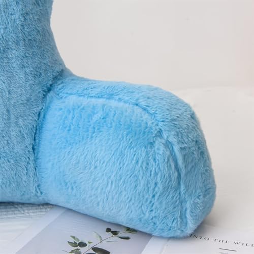 A Nice Night Babyblue Reading Pillow, 18.5" Bed Wedge Pillows with Arms - Image 5