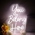 Allball You Belong Here Neon Signs for Wall Decor, Motivational Neon Sign Inspirational Quote Neon Light LED Classroom Decor, for Bedroom Salon Bar Home Wall Decor Classroom Decor Party(16.1 *10.6In) by Unknown