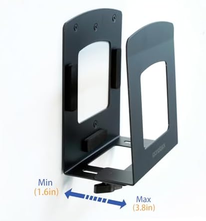 Monzlteck Adjustable Electronic Device Wall Mount|Universal Holder for Small Computers, Gaming Consoles（Xbox 360，Xbox One, PS4），Mini PC，Small Form Factor Desktop Tower, UPS .Fits 1.6" to 3.8" Width - Image 4