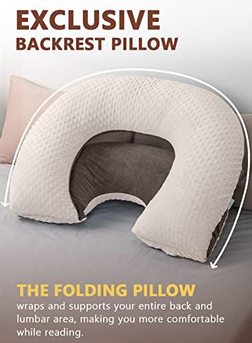 INSEN Reading Pillow, Back Pillow for Sitting in Bed and Couch, Gaming Pillow for Adults, Sit Up Support for Bed - Image 5