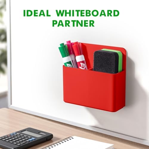 2 Pack Magnetic Pen Holder Cup for Whiteboard, Classroom Supplies - Image 4