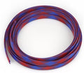 Braided Cable Sleeve, 16.4ft Expandable Mesh Cable Management Sleeve, Wear-Resistant Cord Protectors from Pets No Chew Flexible Wire Sleeving for Audio Video (Blue and red, 3/8") by ConveniencetoYourLife