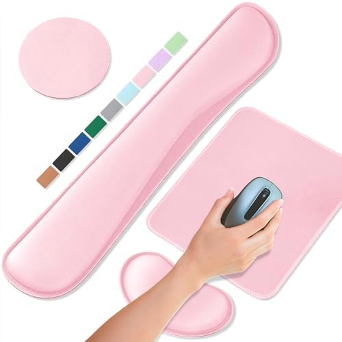 Office Ergonomic Memory Foam Computer Mouse and Keyboard Wrist Rest pad Support Carpal Tunnel, Wrist Rest for Keyboard and Mouse, Wrist Support Set by ABRONDA