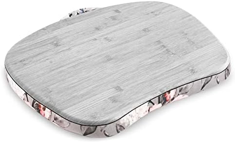 Lap Laptop Desk - Portable Lap Desk with Pillow Cushion, Fits up to 15.6 inch Laptop for Home Office Students Use as Computer Laptop Stand, Book Tablet(1-Light Grey) by Jasenna