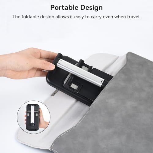 aceyoon Dual Device Desktop Stand, Adjustable Phone Tablet Holder for 4.6-12.9” Devices Versatile 2 in 1 Stand Game Stream Companion Foldable Bracket with Non-Slip Silicone for Smart Phone - Image 4