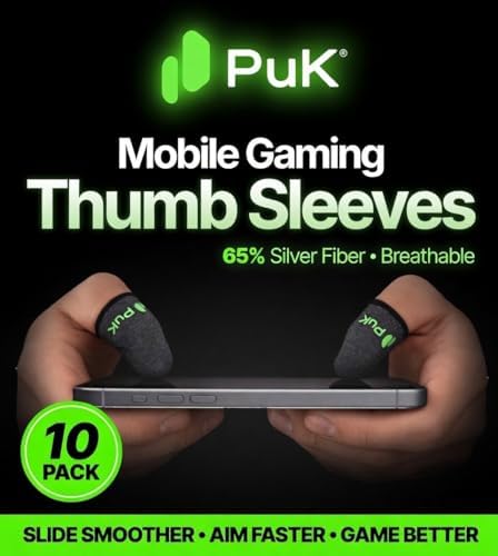PuK Gaming Thumb Sleeves 10 Pack, Aim Faster and Sweat Less, Ultra Thin Breathable Finger Sleeves for Mobile Gaming, Smooth Glide and Precision Control for FPS and Battle Royale Games - Image 6
