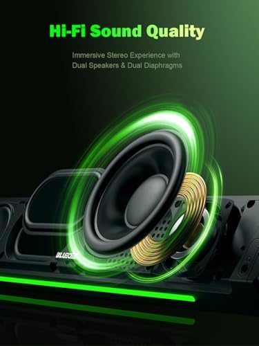 Bluedee Computer Speakers for Desktop PC, Bluetooth AUX Computer Sound Bar - Image 3