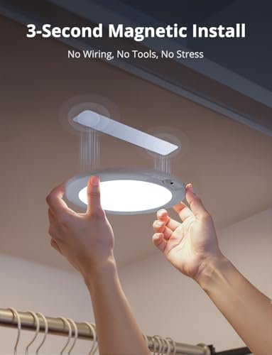 Combuh Rechargeable Ceiling Light with Remote Wireless Magnetic Mounting - Image 2