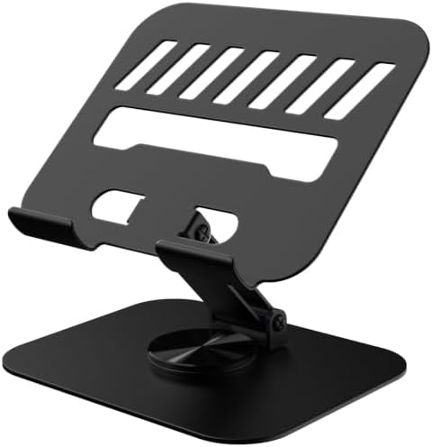Metal Tablet Stand Holder Adjustable for iPad Kindle Tab, Black by TAPMEI