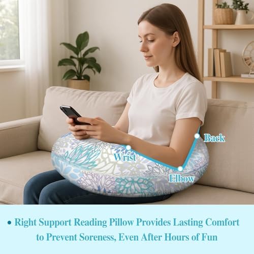 Lap Pillow for Reading & Gaming Lap Desk Pillows for Crocheting & Crafting with Elbow & Arm Support Cushion for Ergonomic Use on Bed and Couch - Image 2