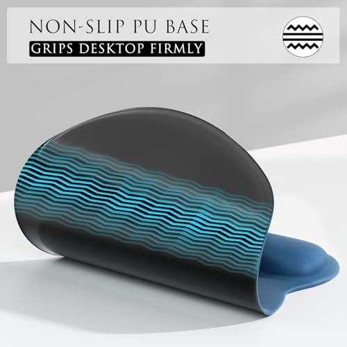 MROCO Ergonomic Mouse Pad with Gel Wrist Rest, 9.4 x 8.1 in, Navy Blue - Image 6